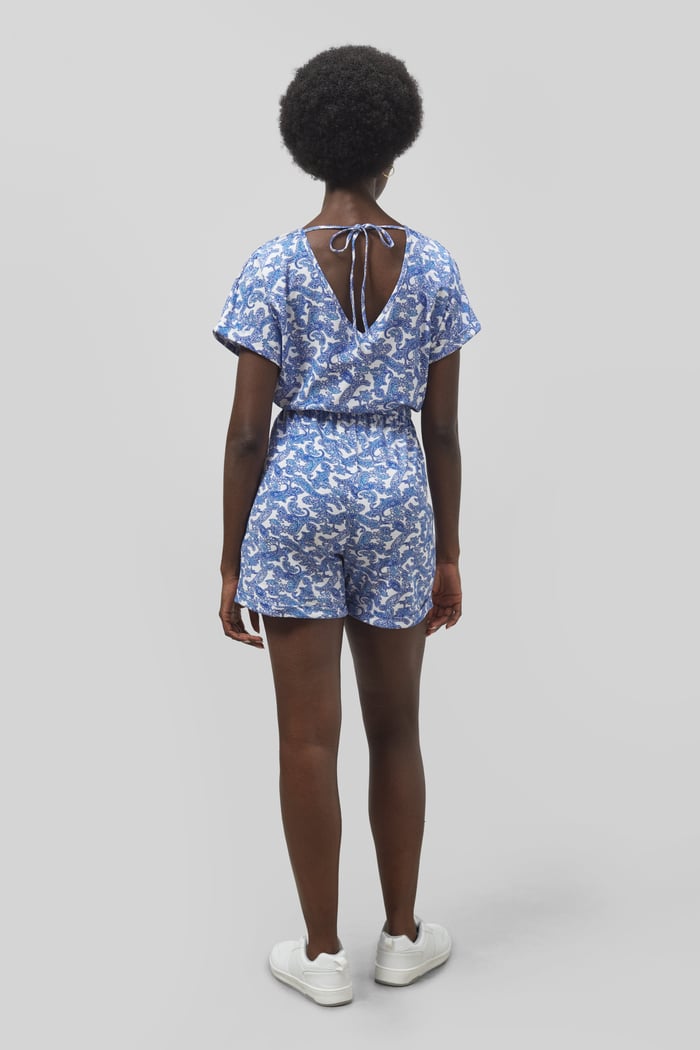 Roll up Sleeves AOP Play Suit