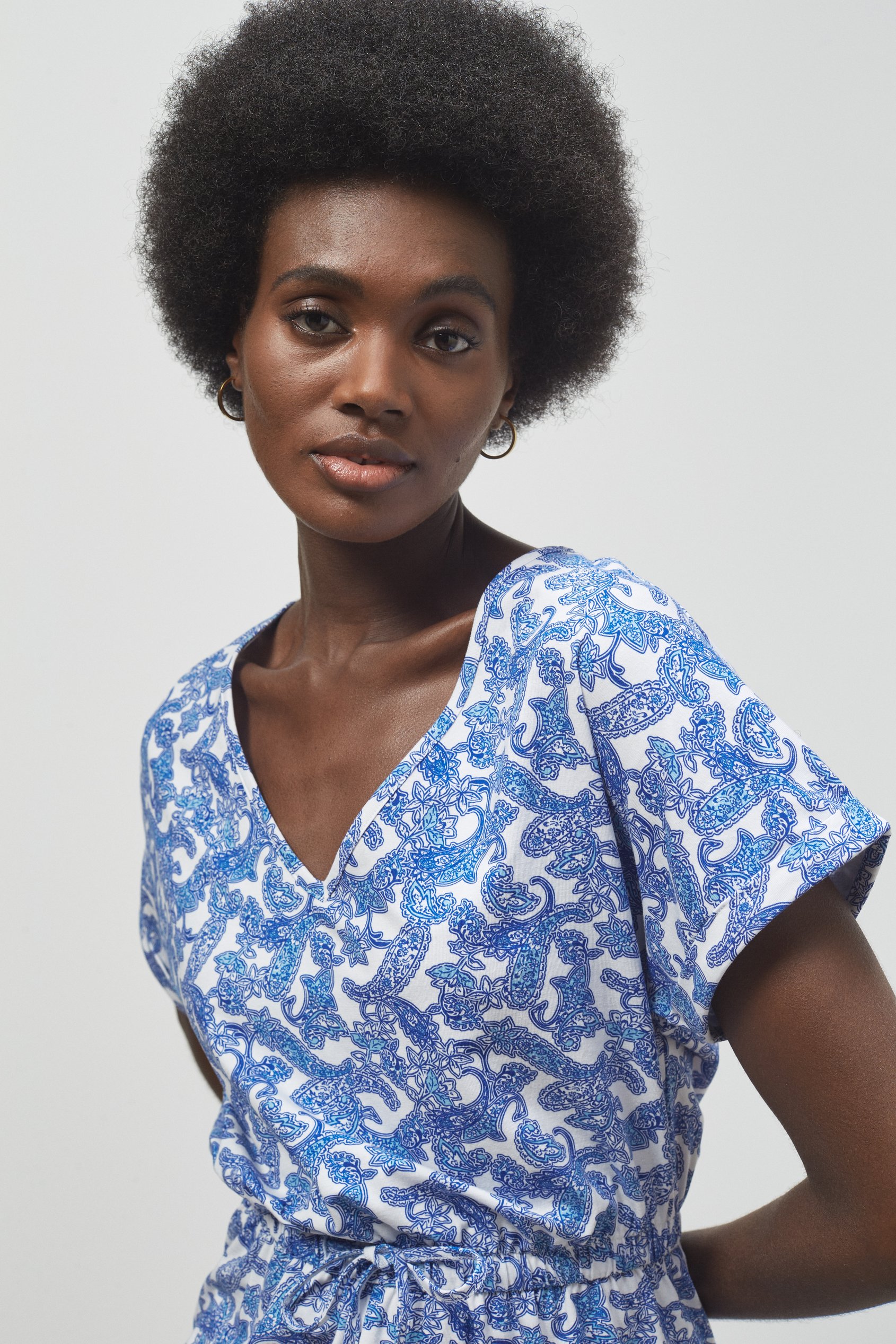 Roll up Sleeves AOP Play Suit