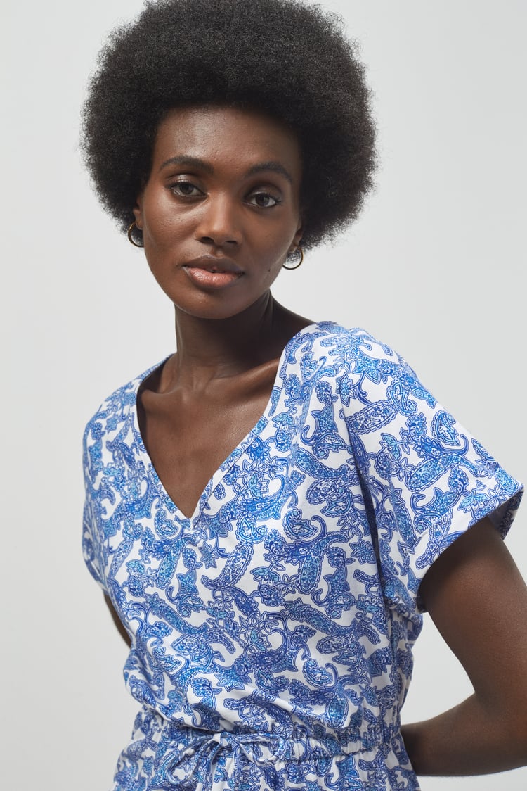 Roll up Sleeves AOP Play Suit