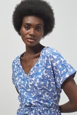 Roll up Sleeves AOP Play Suit