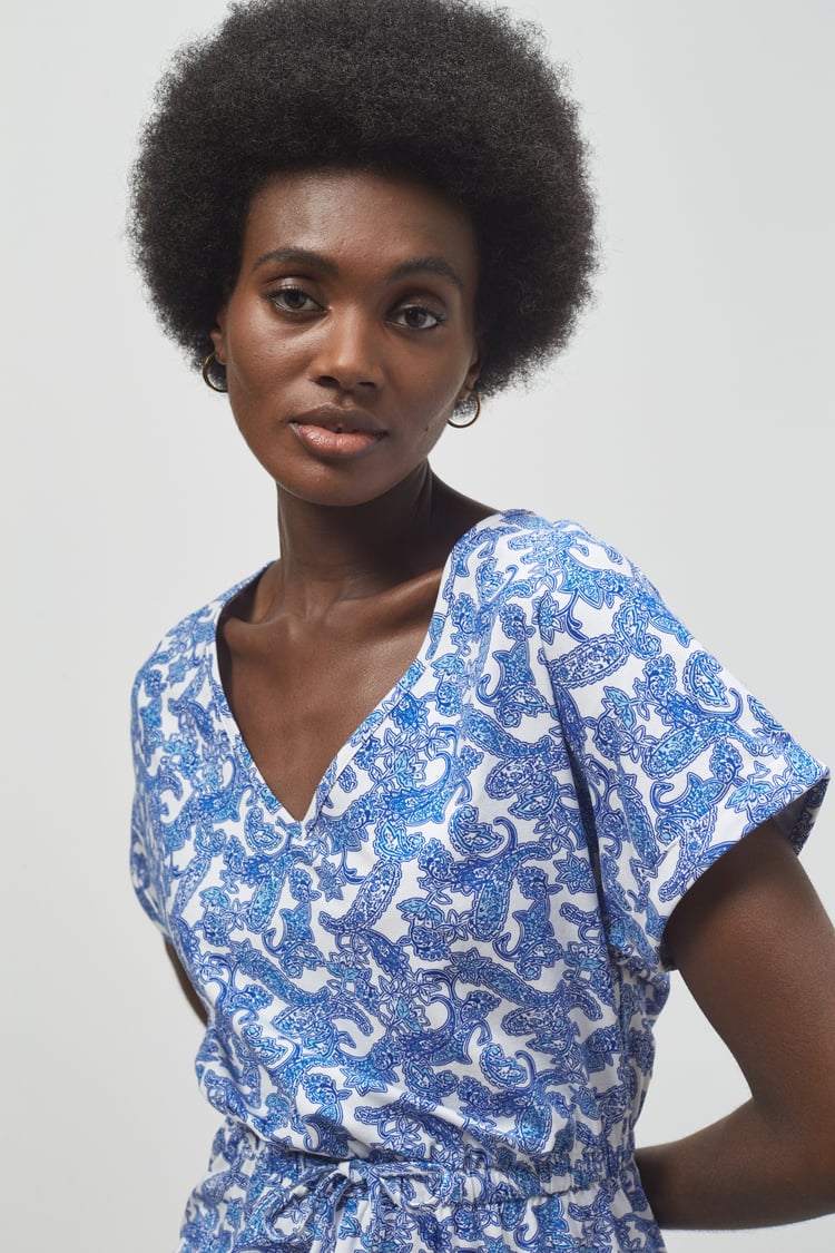 Roll up Sleeves AOP Play Suit