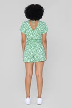 Roll up Sleeves AOP Play Suit