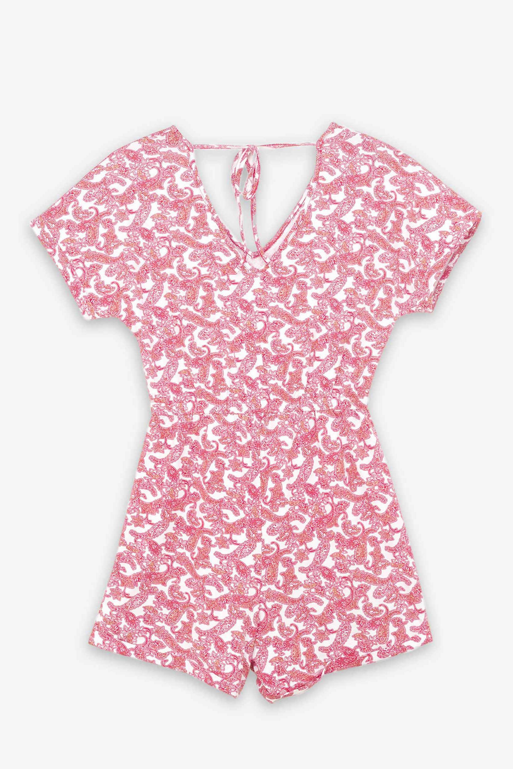 Roll up Sleeves AOP Play Suit