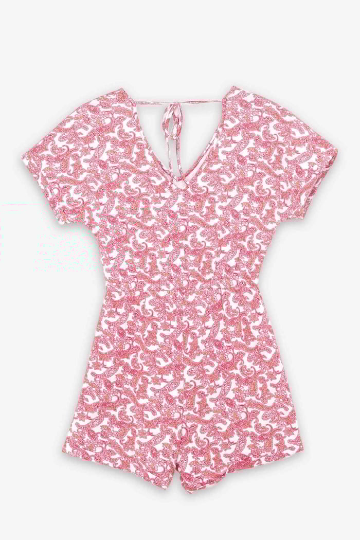 Roll up Sleeves AOP Play Suit