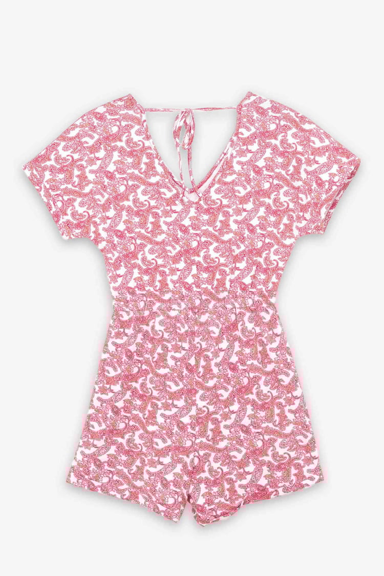 Roll up Sleeves AOP Play Suit