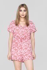 Roll up Sleeves AOP Play Suit