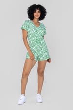 Roll up Sleeves AOP Play Suit