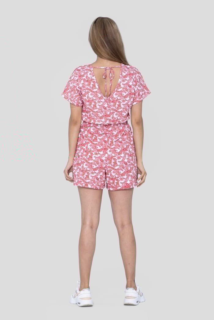 Roll up Sleeves AOP Play Suit
