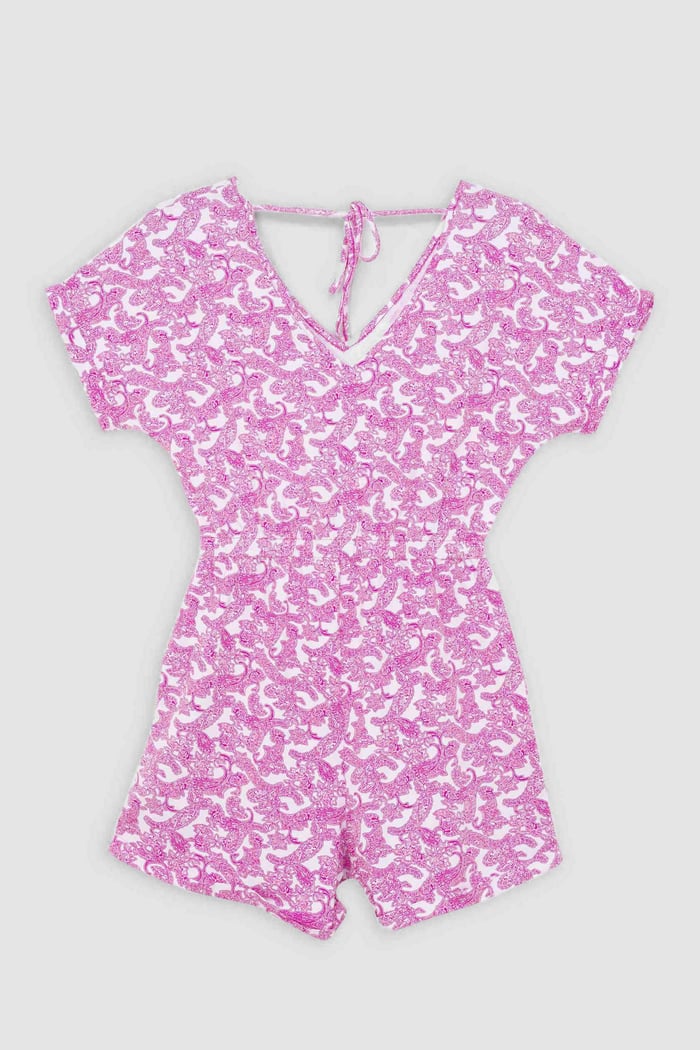 Roll up Sleeves AOP Play Suit