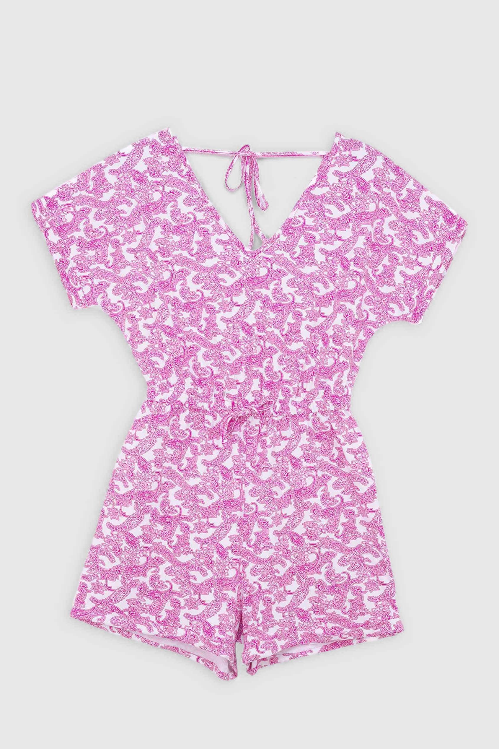 Roll up Sleeves AOP Play Suit