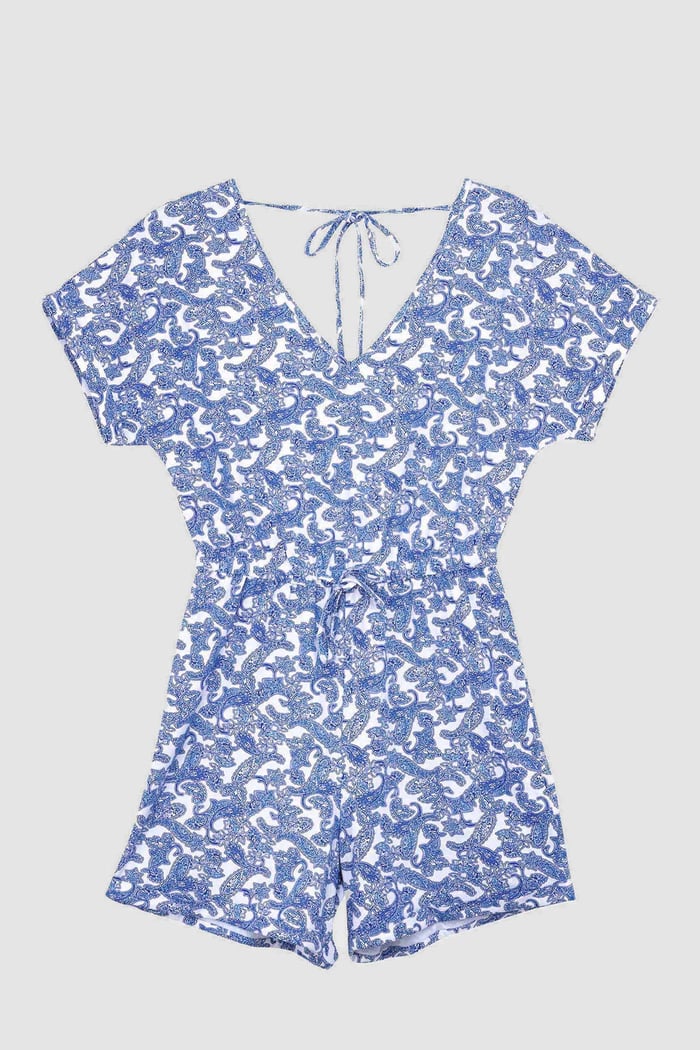 Roll up Sleeves AOP Play Suit