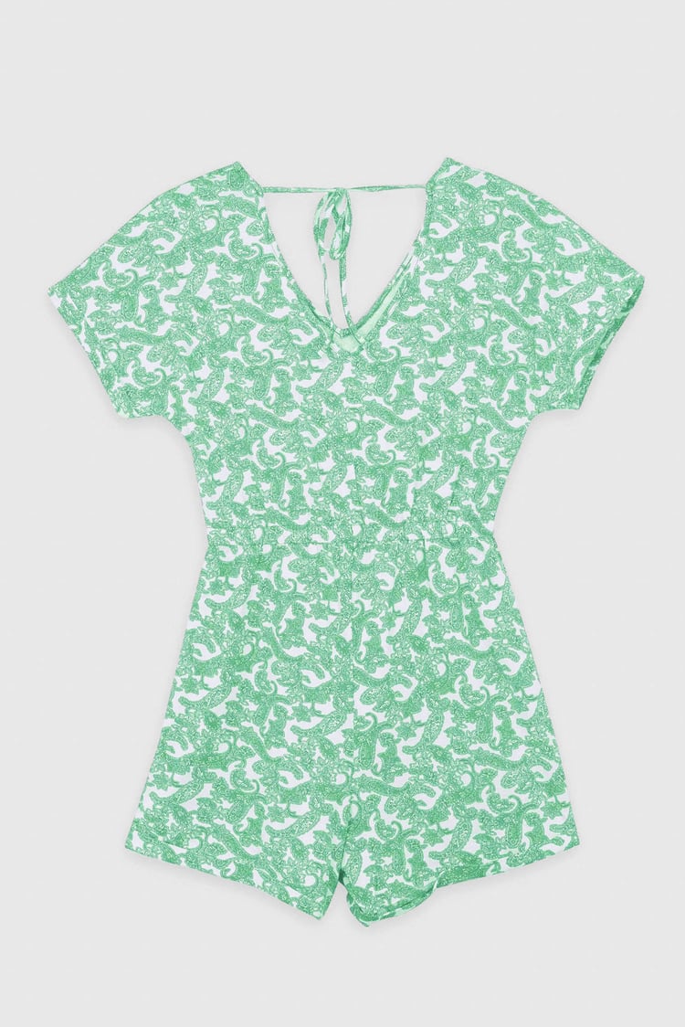 Roll up Sleeves AOP Play Suit