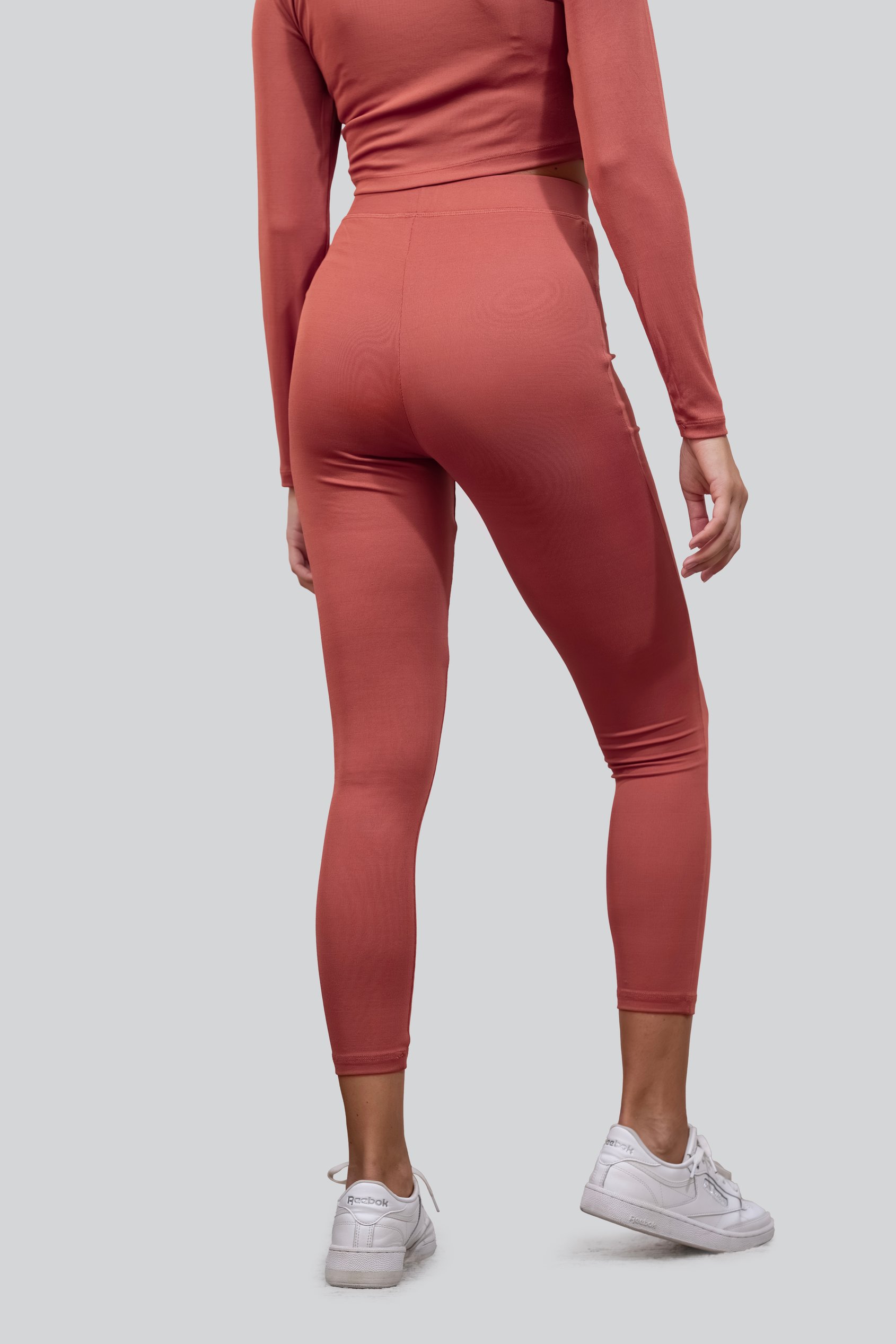 Ribbed Crop Top & High Waist Leggings Set