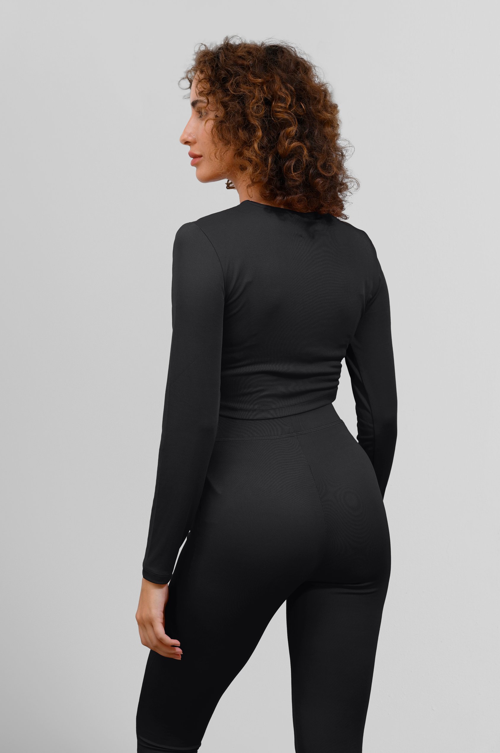 Ribbed Crop Top & High Waist Leggings Set