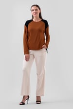 Womens Colour Block Raglan Sleeve Tops