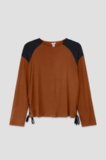 Womens Colour Block Raglan Sleeve Tops