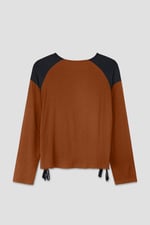 Womens Colour Block Raglan Sleeve Tops
