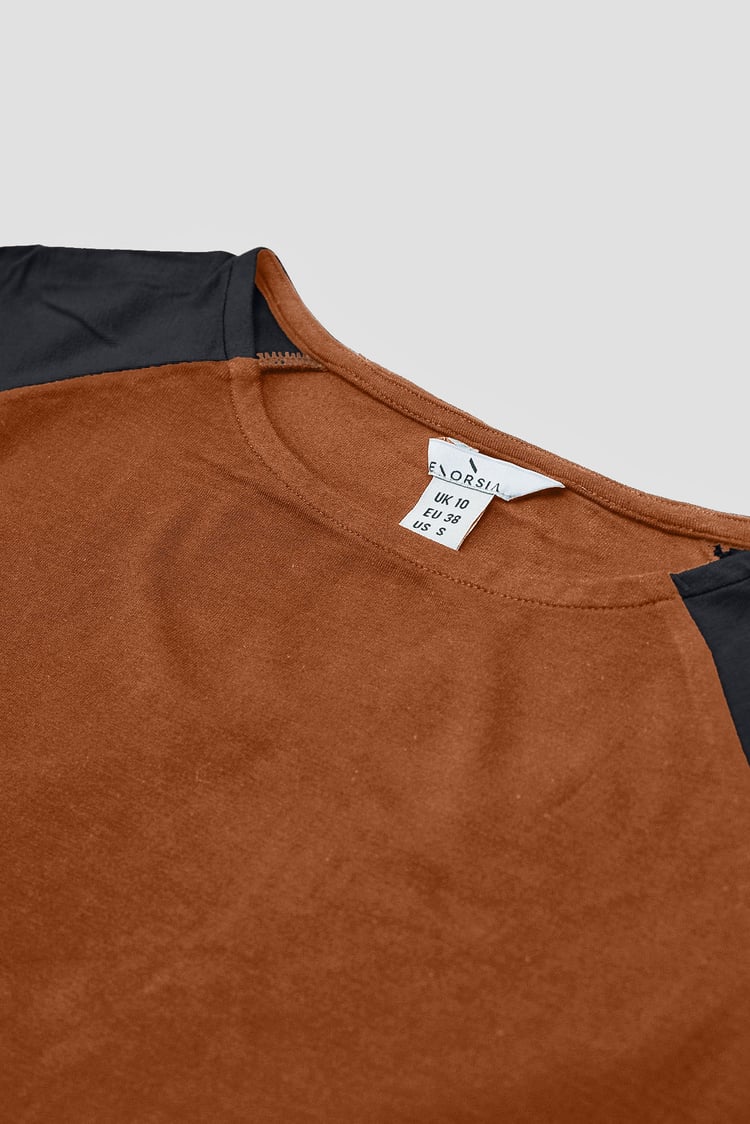 Womens Colour Block Raglan Sleeve Tops