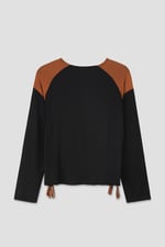 Womens Colour Block Raglan Sleeve Tops