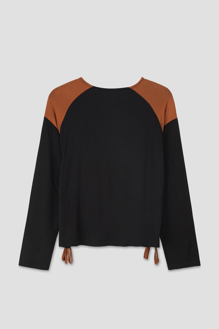 Womens Colour Block Raglan Sleeve Tops