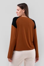 Womens Colour Block Raglan Sleeve Tops
