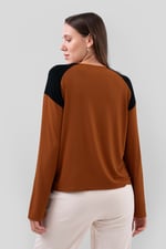 Womens Colour Block Raglan Sleeve Tops