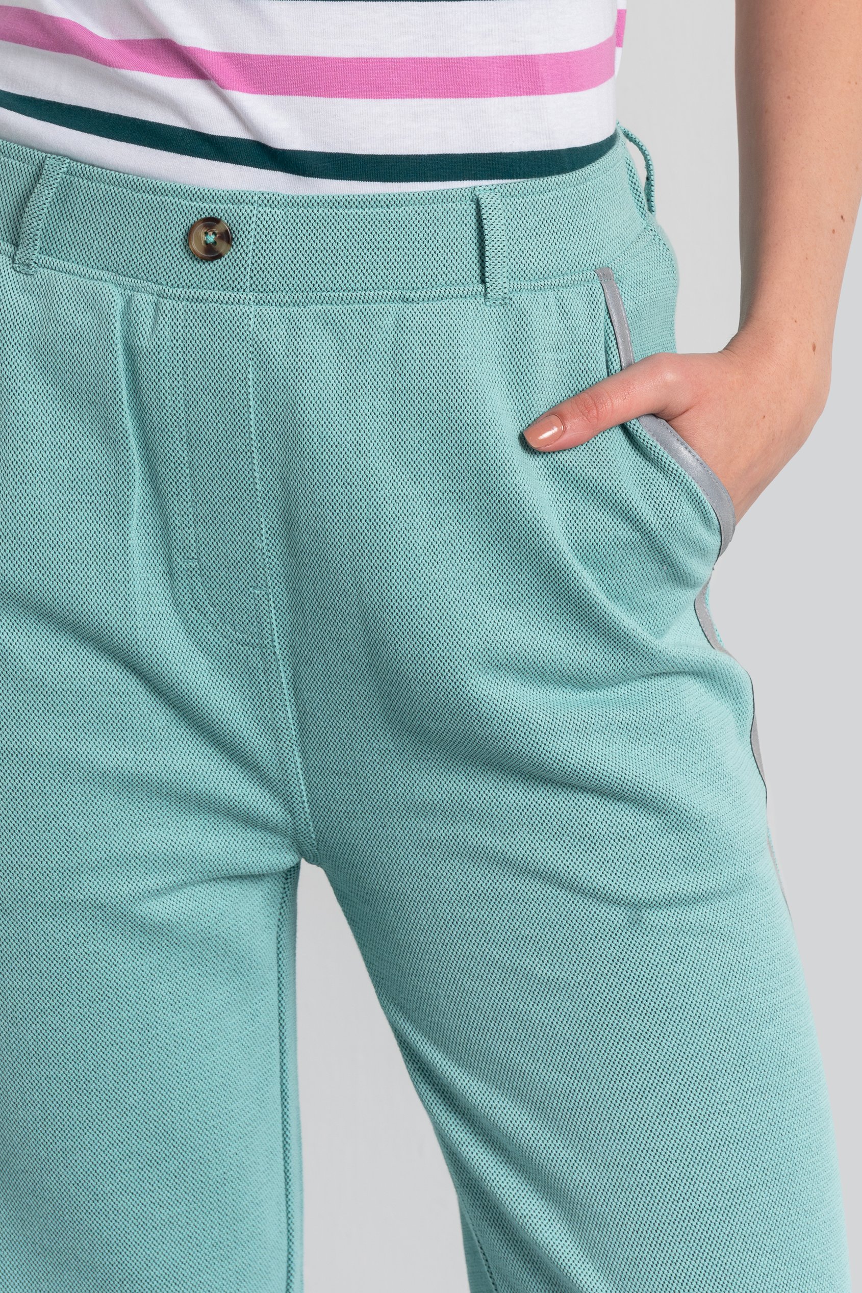 Design Terry Trousers With Reflective Tape Detailing