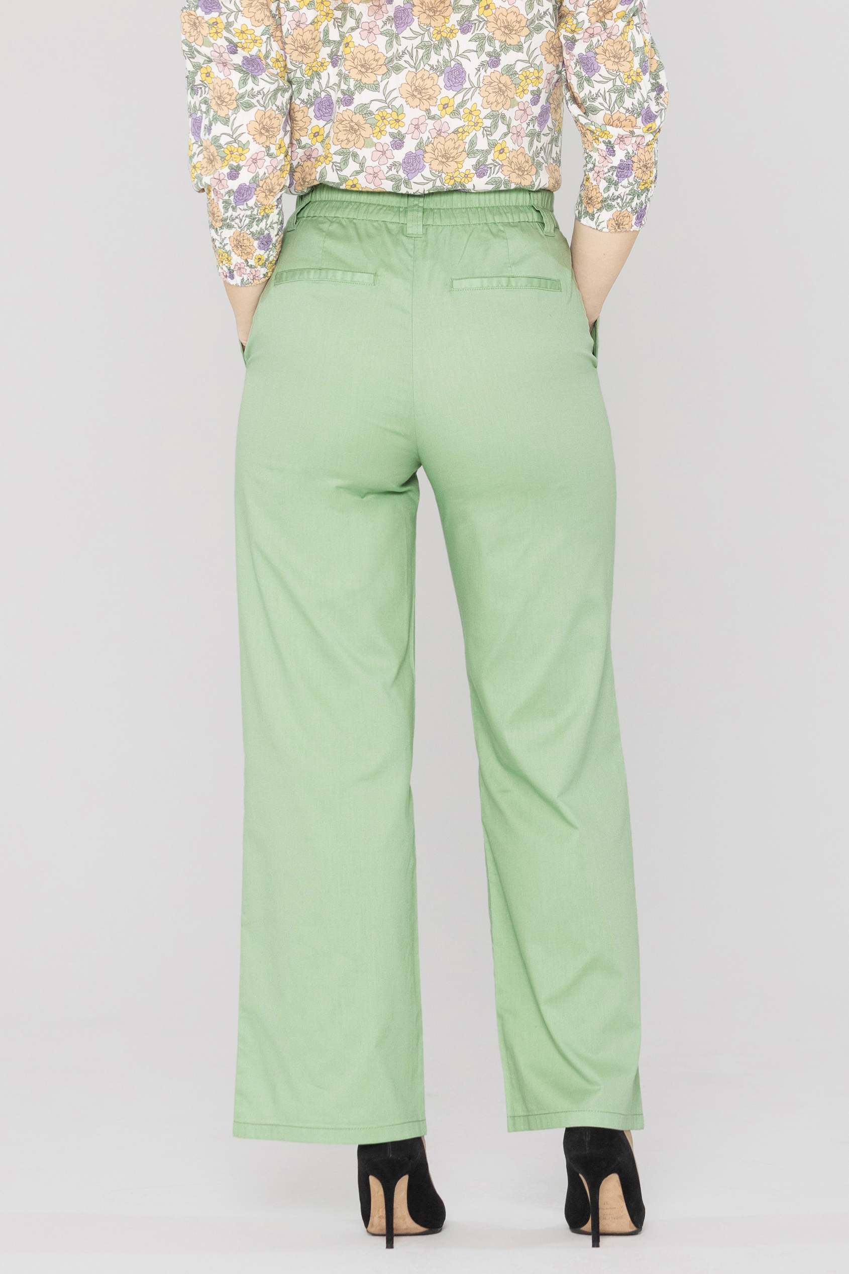 Wide Leg Woven Smart Trousers