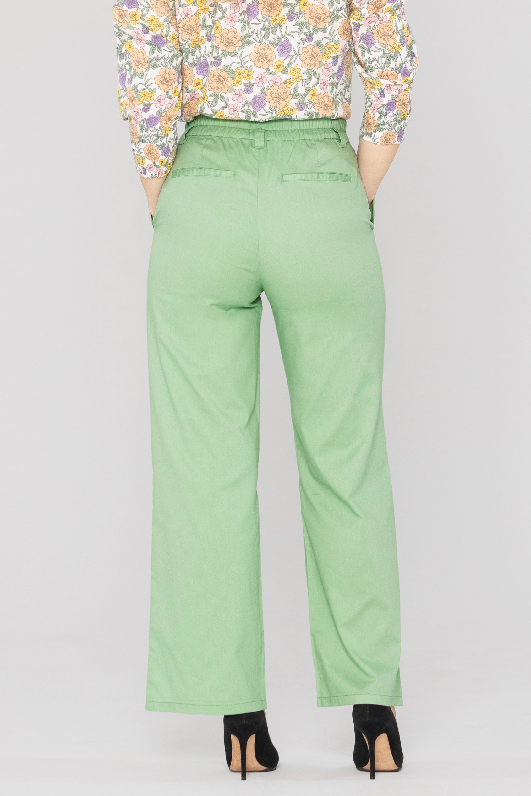 Wide Leg Woven Smart Trousers