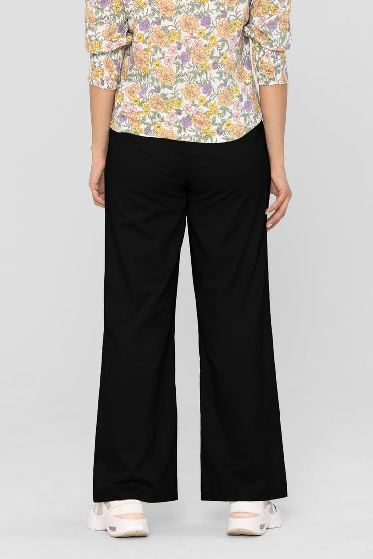 Wide Leg Woven Smart Trousers
