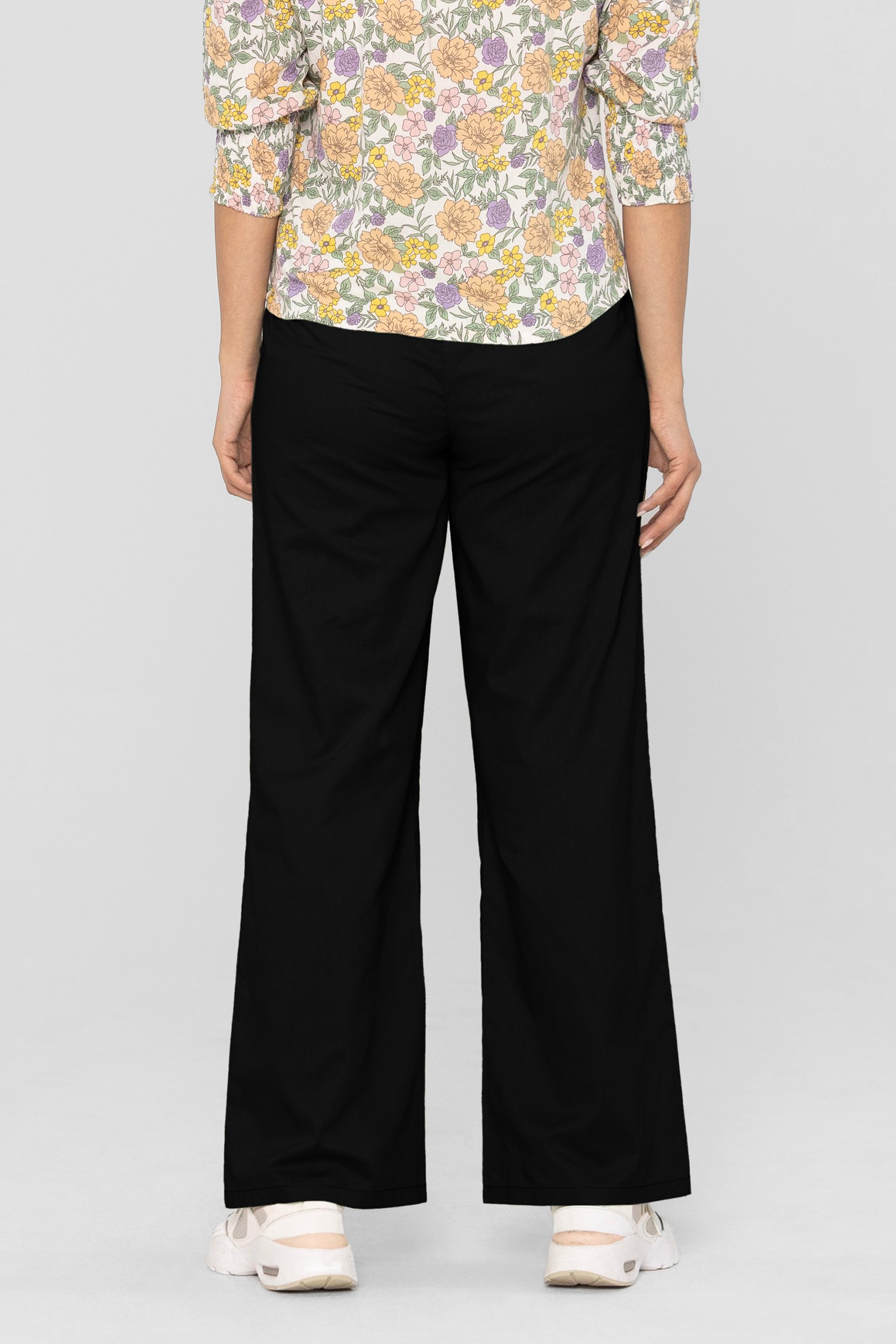 Wide Leg Woven Smart Trousers