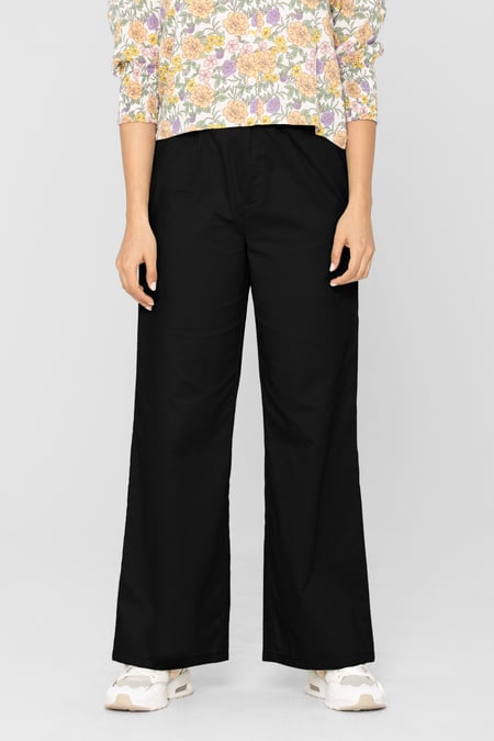 Wide Leg Woven Smart Trousers