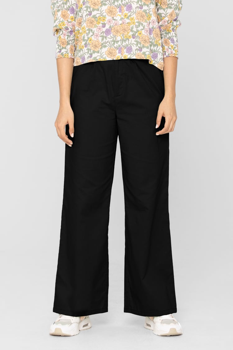 Wide Leg Woven Smart Trousers