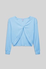 Twisted Front Pin Tuck Jersey Cropped Top