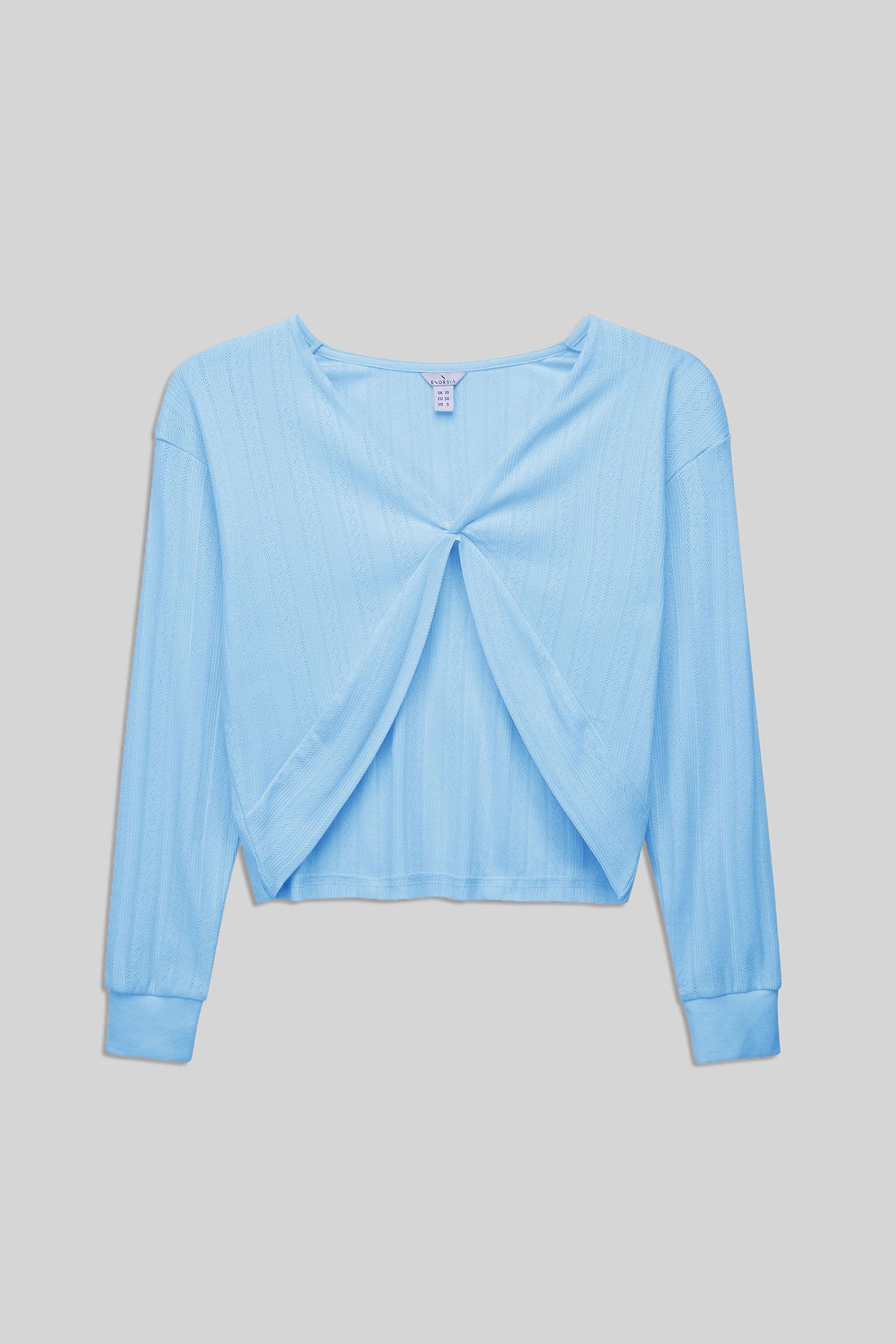 Twisted Front Pin Tuck Jersey Cropped Top