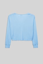 Twisted Front Pin Tuck Jersey Cropped Top