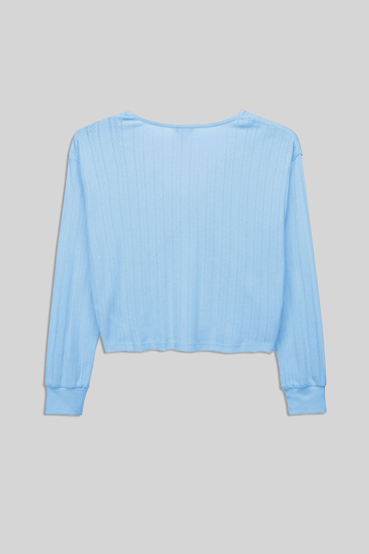 Twisted Front Pin Tuck Jersey Cropped Top