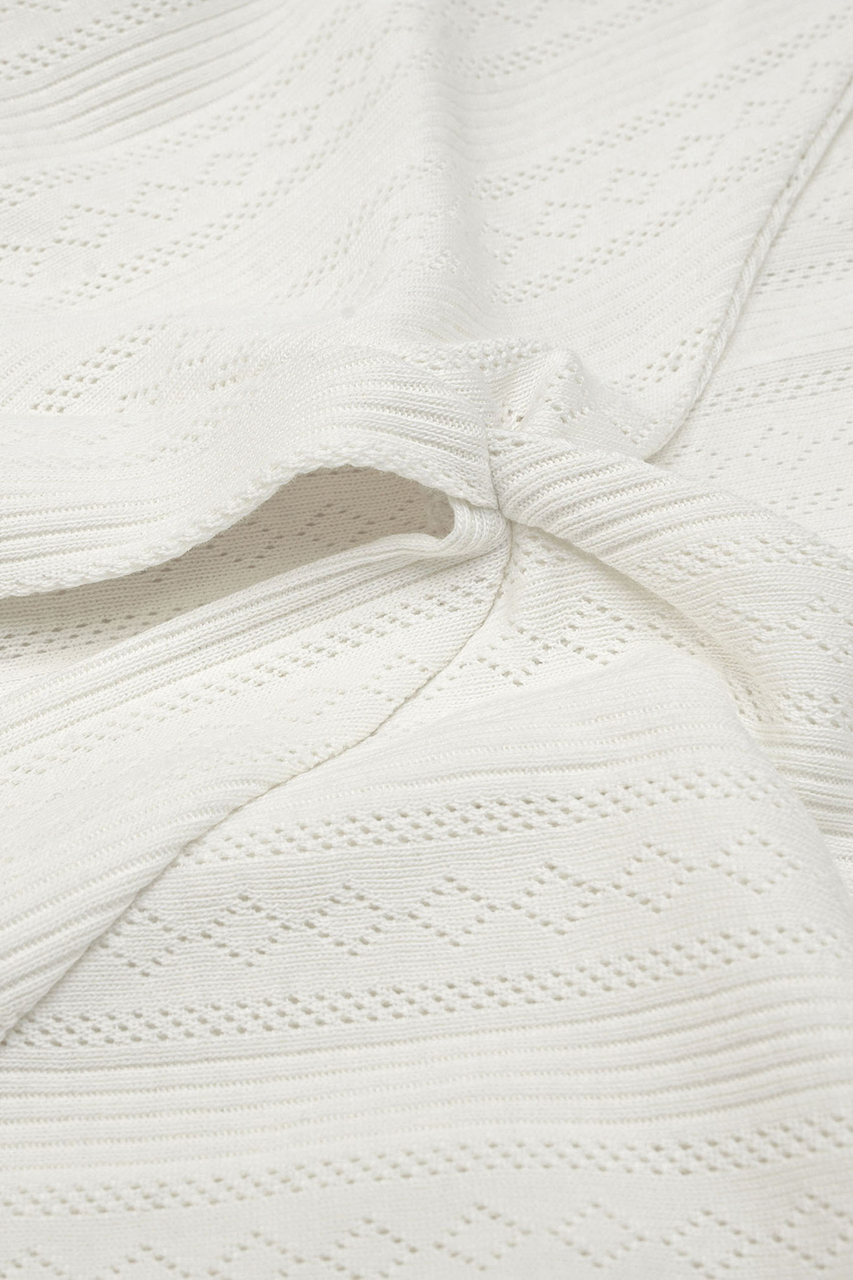 Twisted Front Pin Tuck Jersey Cropped Top