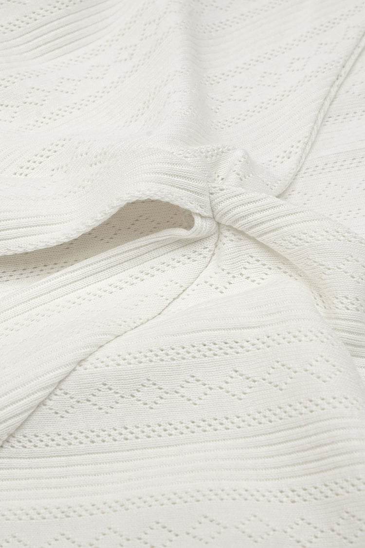 Twisted Front Pin Tuck Jersey Cropped Top