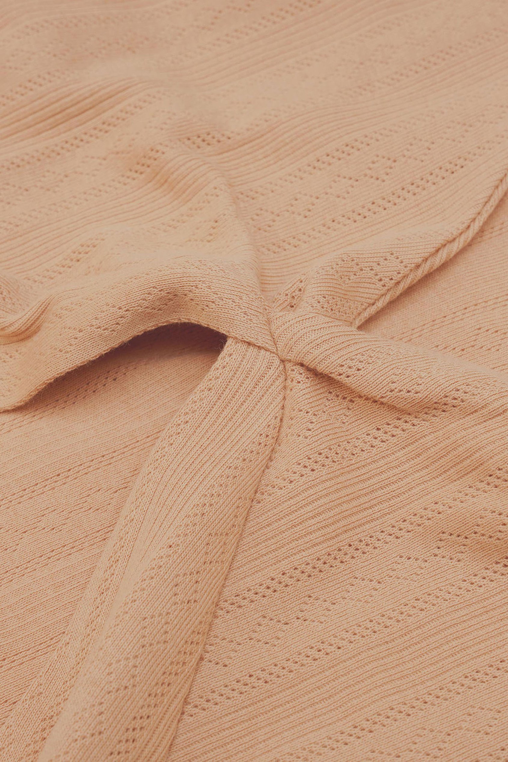 Twisted Front Pin Tuck Jersey Cropped Top