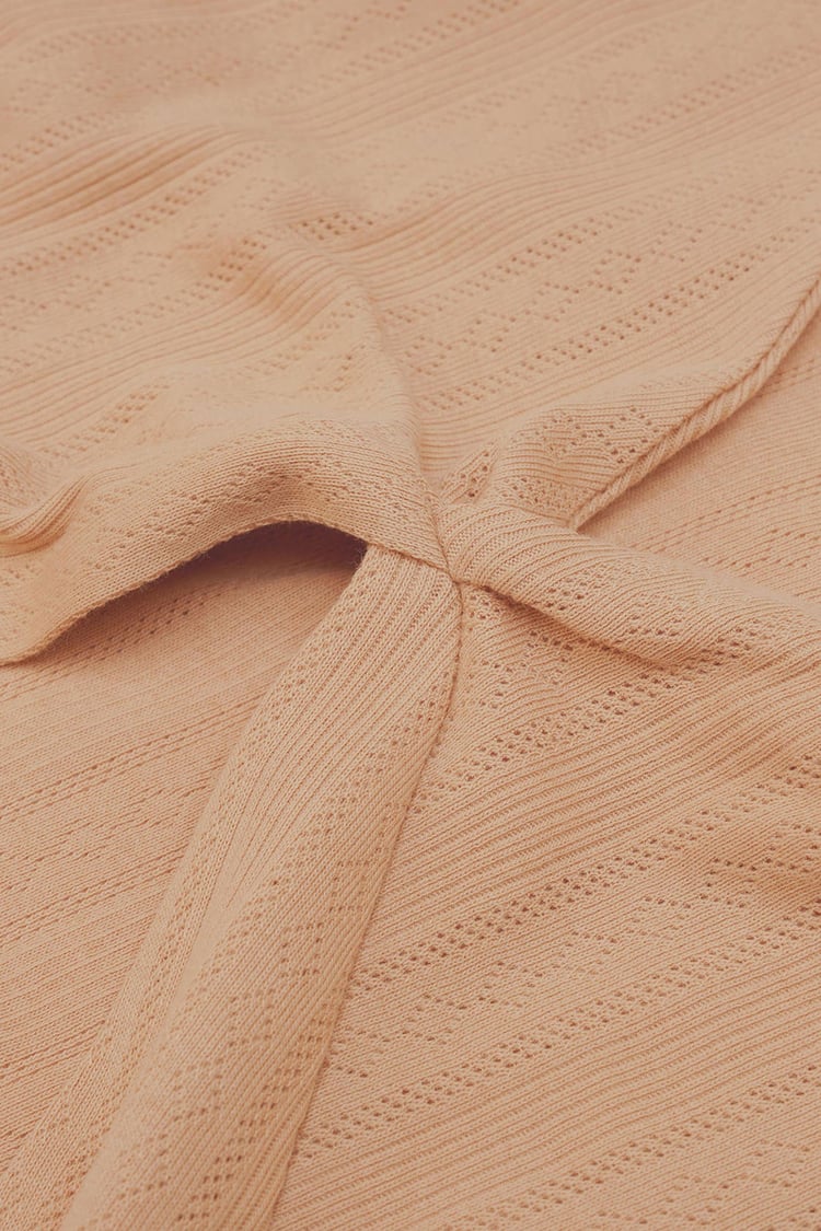 Twisted Front Pin Tuck Jersey Cropped Top