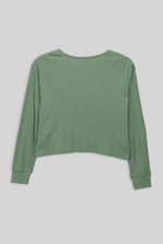 Twisted Front Pin Tuck Jersey Cropped Top