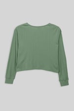 Twisted Front Pin Tuck Jersey Cropped Top