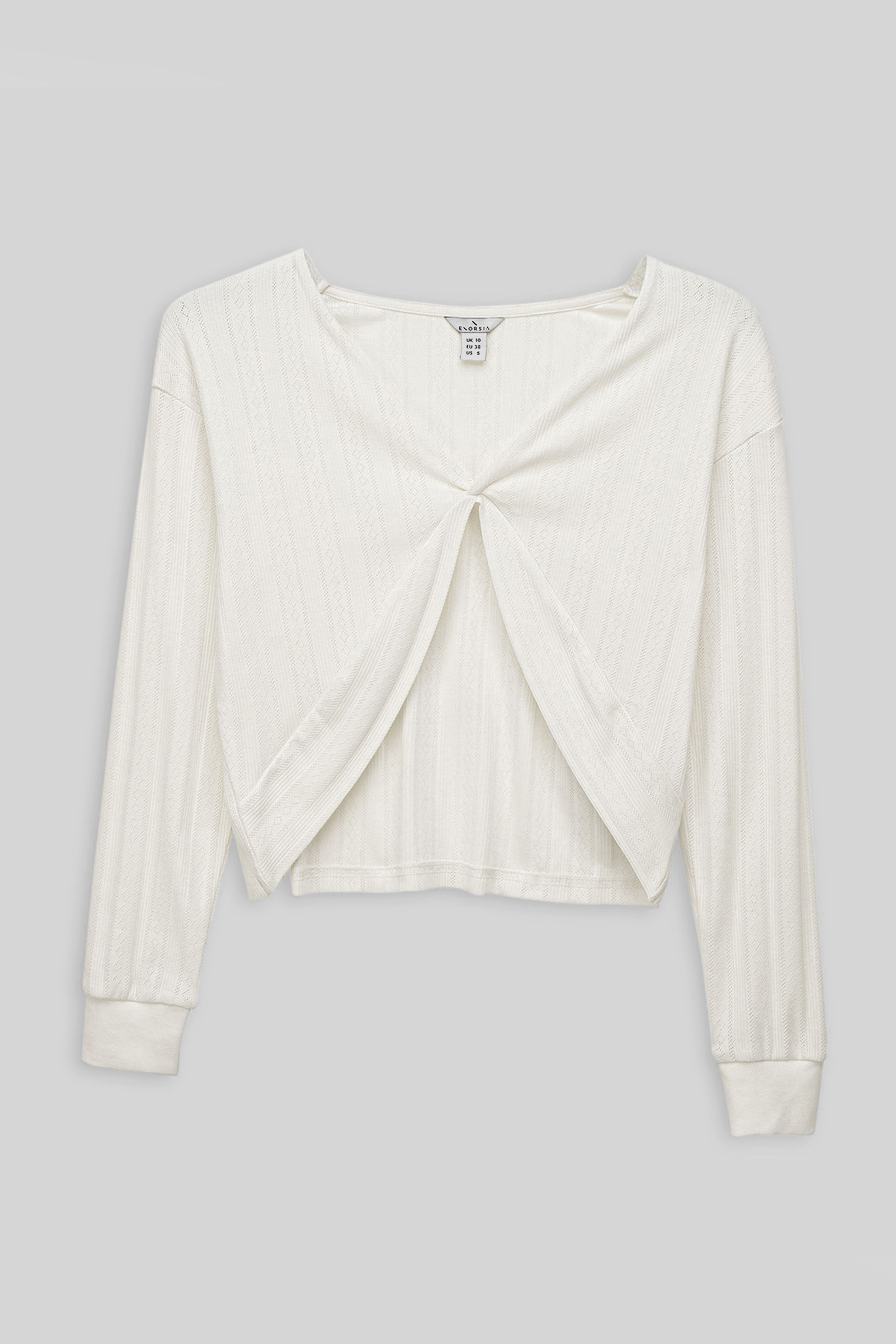 Twisted Front Pin Tuck Jersey Cropped Top