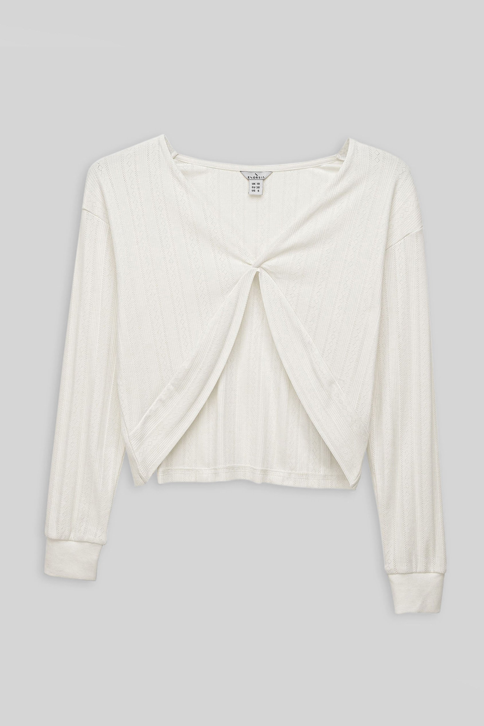 Twisted Front Pin Tuck Jersey Cropped Top