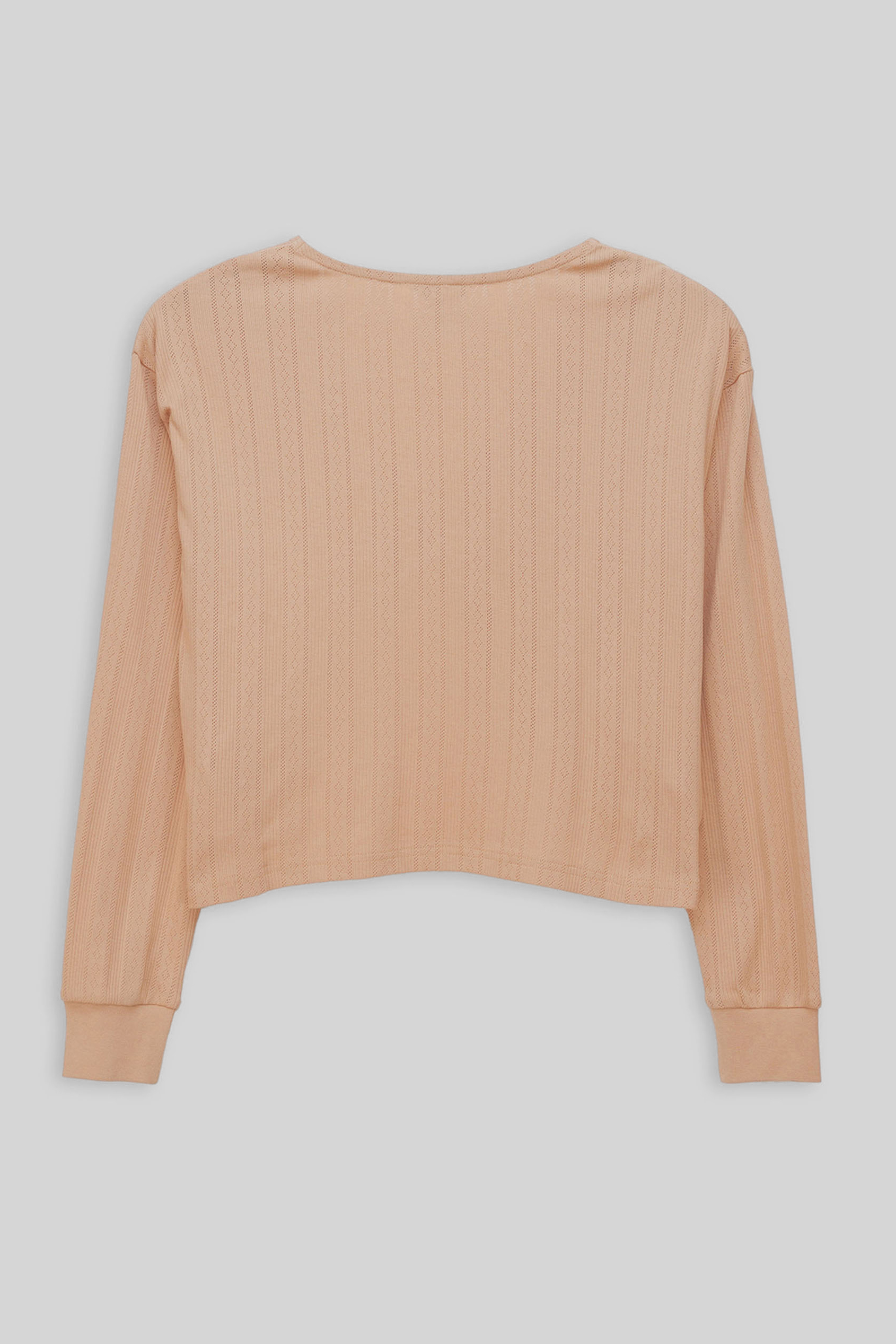 Twisted Front Pin Tuck Jersey Cropped Top