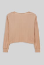 Twisted Front Pin Tuck Jersey Cropped Top