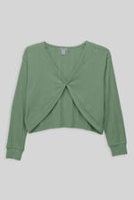 Twisted Front Pin Tuck Jersey Cropped Top