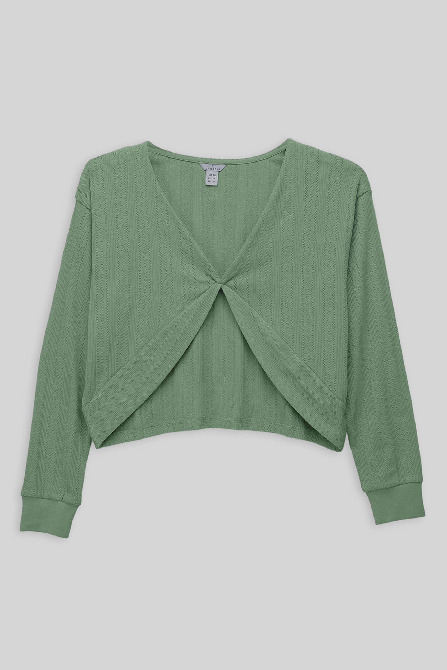 Twisted Front Pin Tuck Jersey Cropped Top