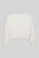 Twisted Front Pin Tuck Jersey Cropped Top